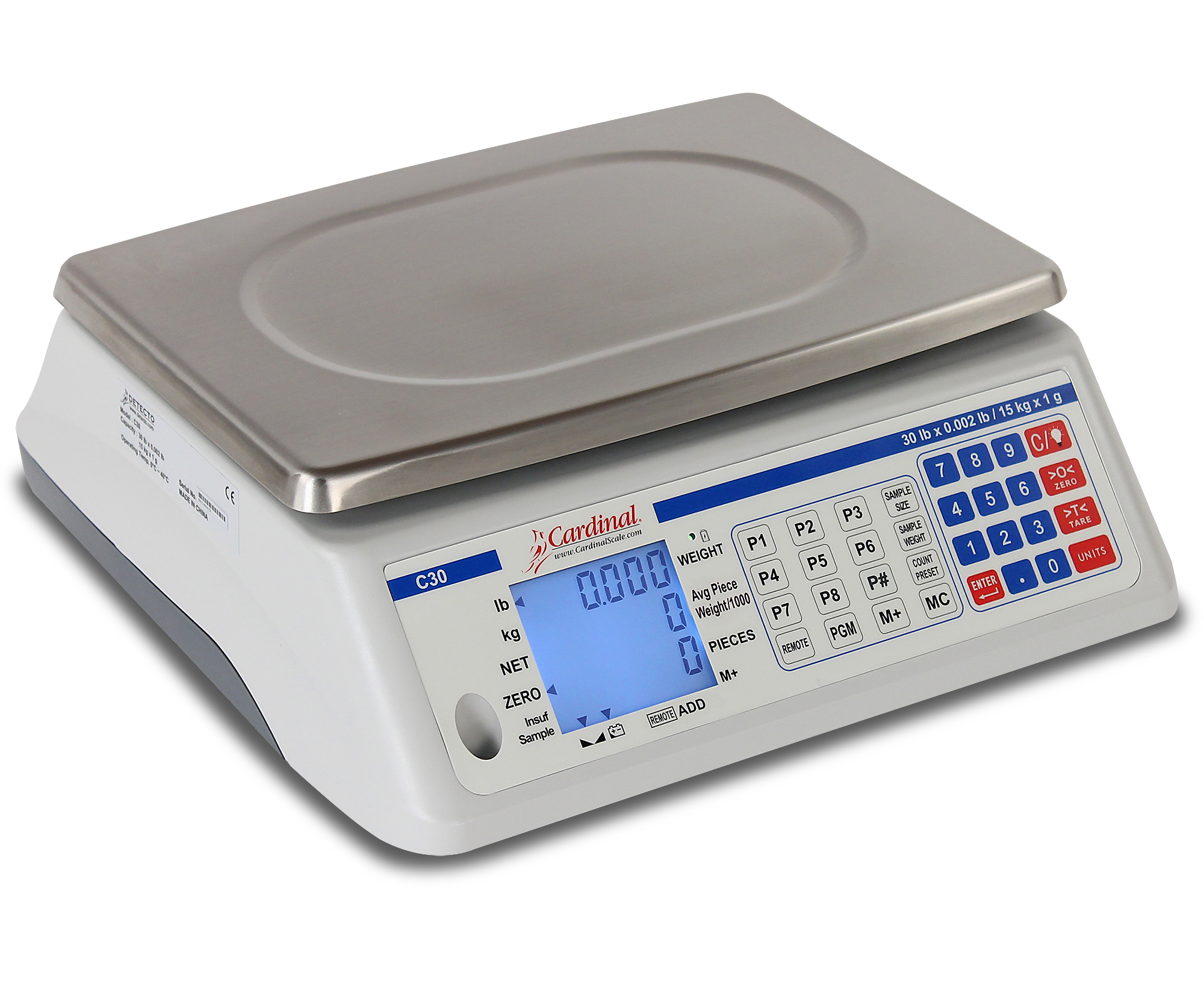 Cardinal, C65, Electronic Counting Scale, 65 lb x 0.005 lb 809161193800